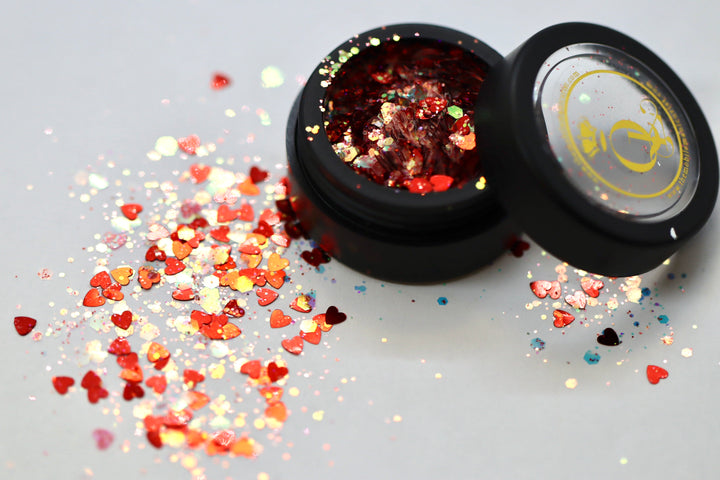 Hearts Afire -- Cosmetic-Grade Glitter