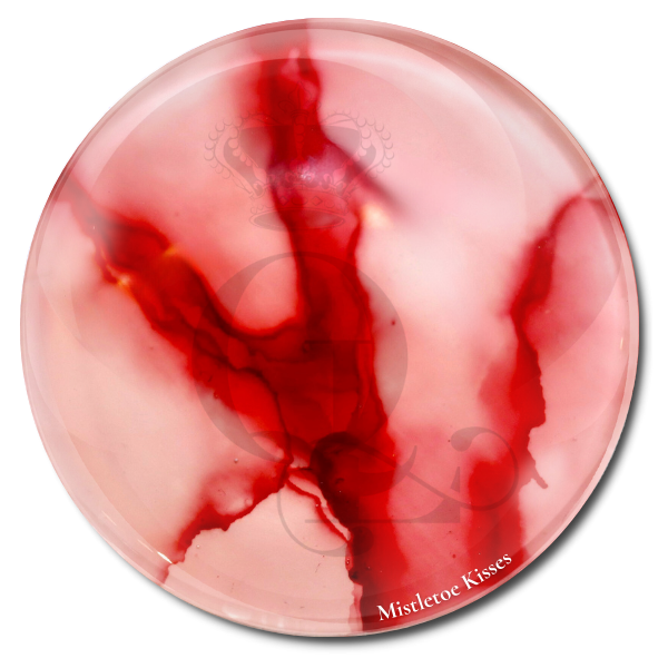 Mistletoe Kisses -- SINGLE Home Is Where Your Heart Is Christmas Alcohol Ink