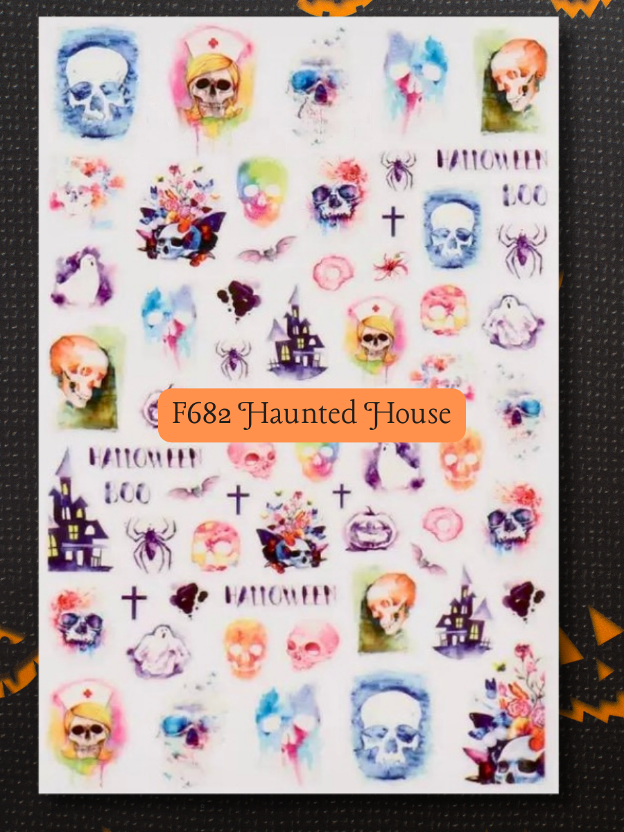 F682 "Haunted House" Fall-O-Ween Decals