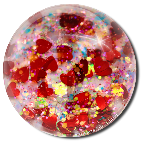 Hearts Afire -- Cosmetic-Grade Glitter