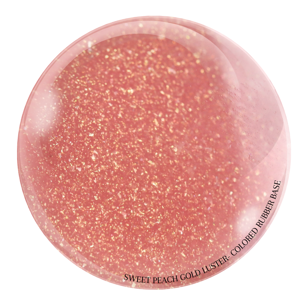 "Sweet Peach Gold Luster" -- HEMA-Free Colored Rubber Base