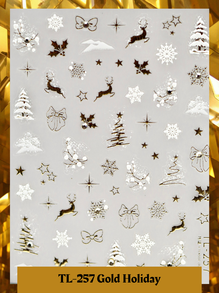 TL-257 "Gold Holiday" -- Christmas 2025 Decals