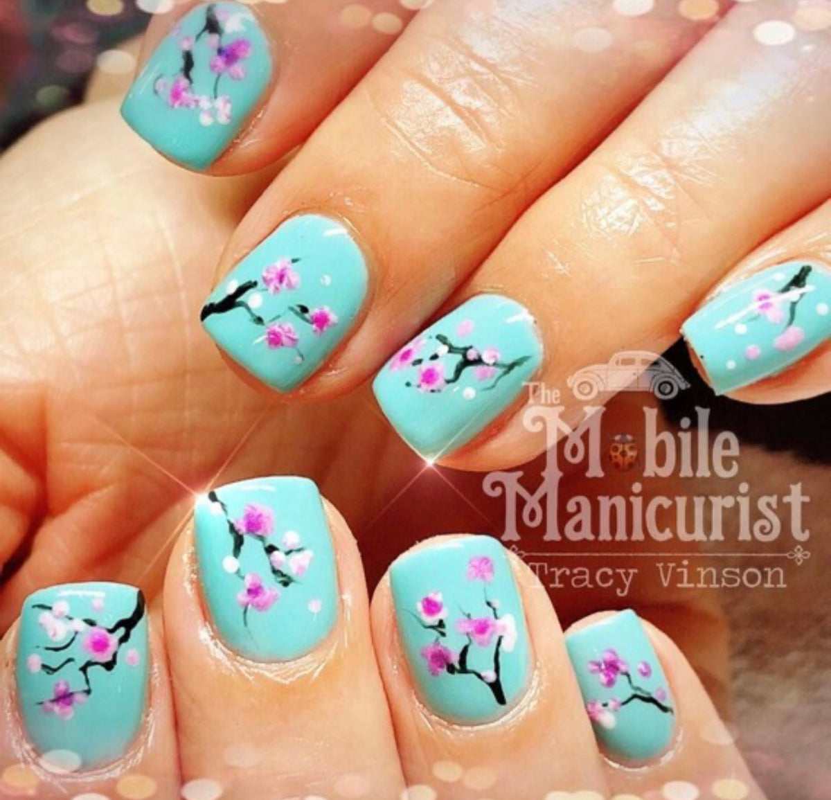 Cherry blossom nails  Cherry blossom nails art, Cherry blossom