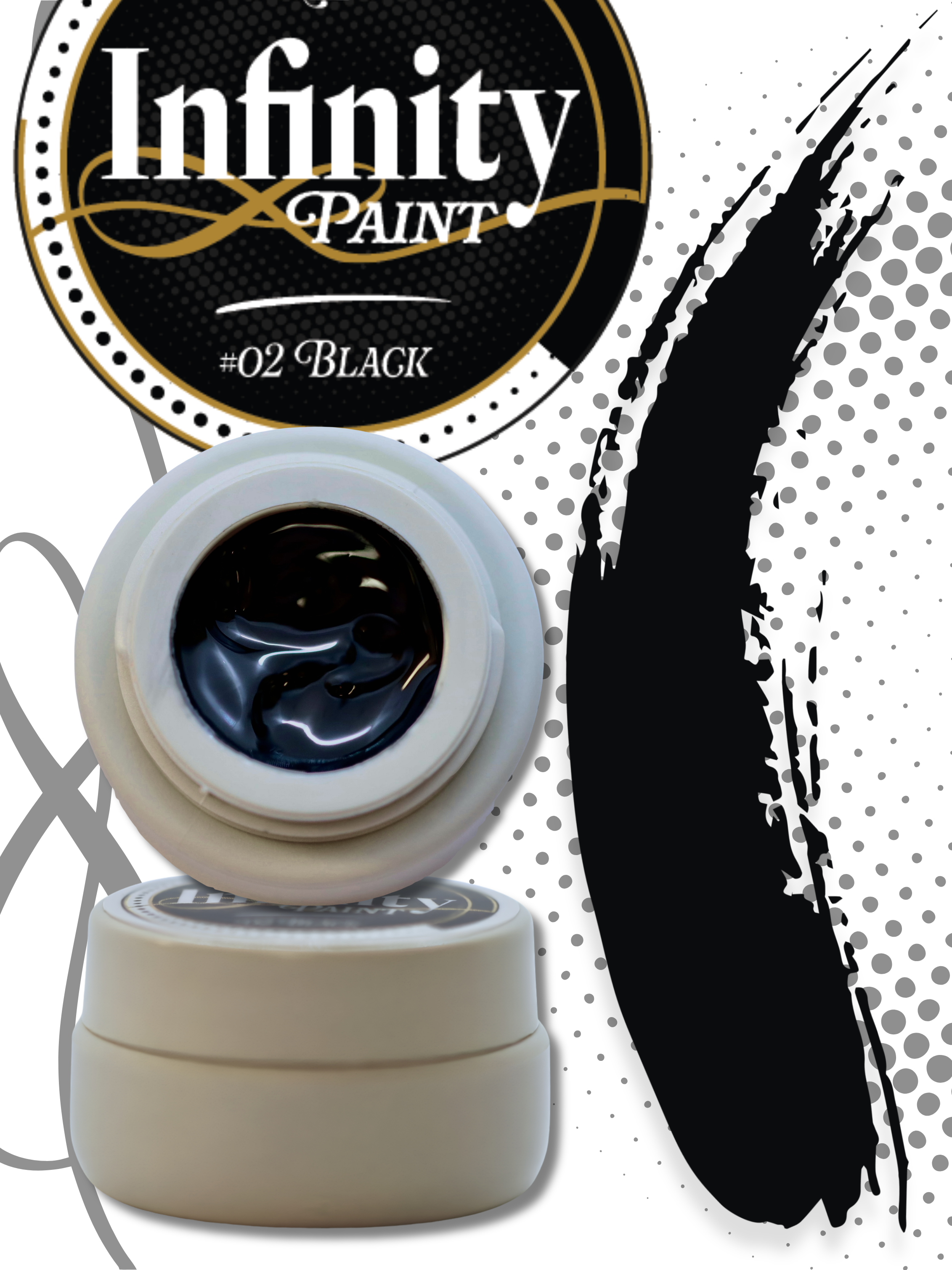 #02 Black Infinity Gel Paint
