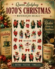 1970's Vintage Christmas Decals
