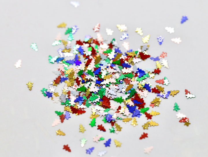 “Multicolor Trees" - Christmas Glitter
