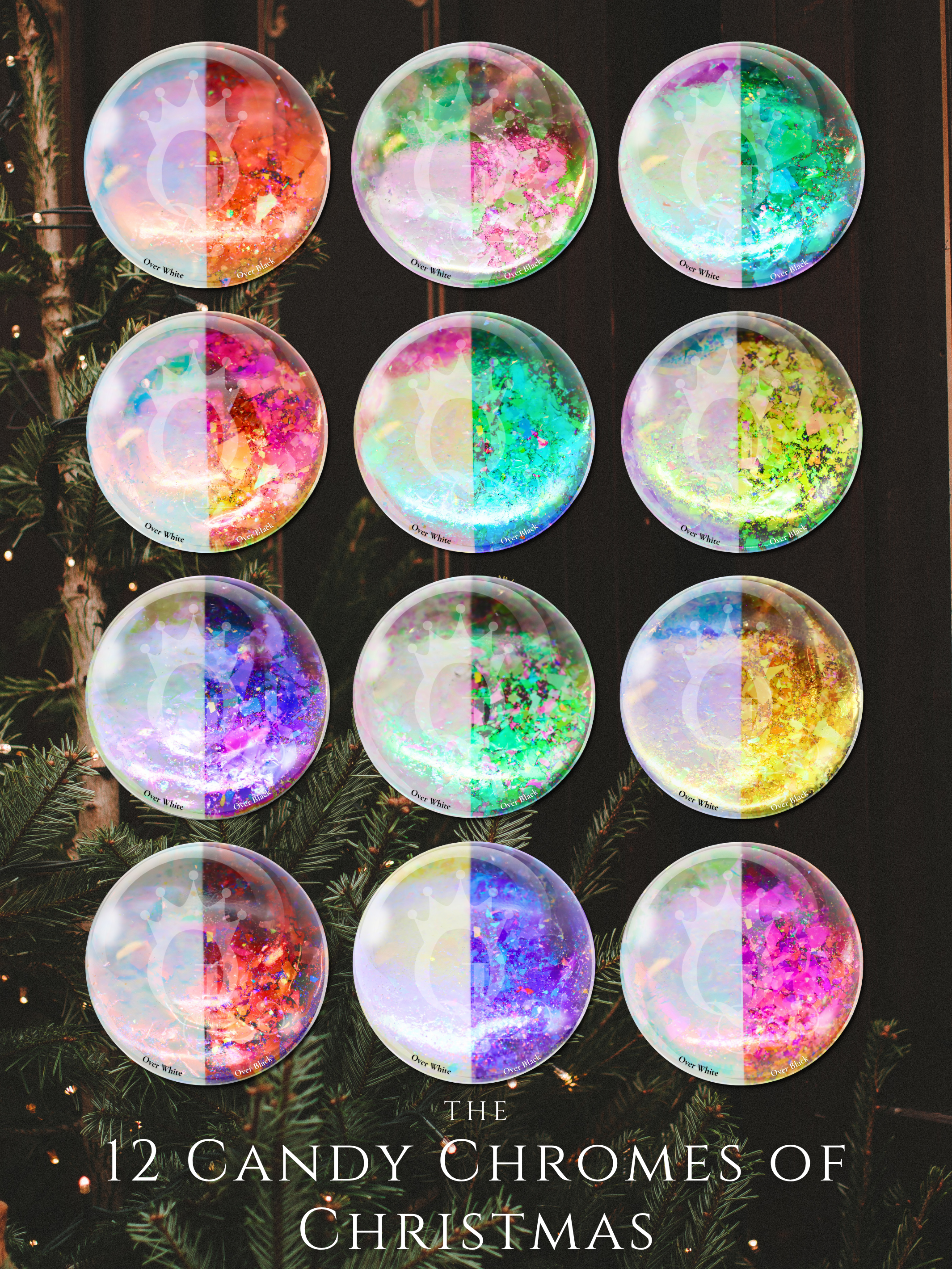 FULL SET - The 12 Candy Chromes of Christmas