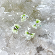 Sparkly Green Bow-- Handmade 3D Nail Embellishments