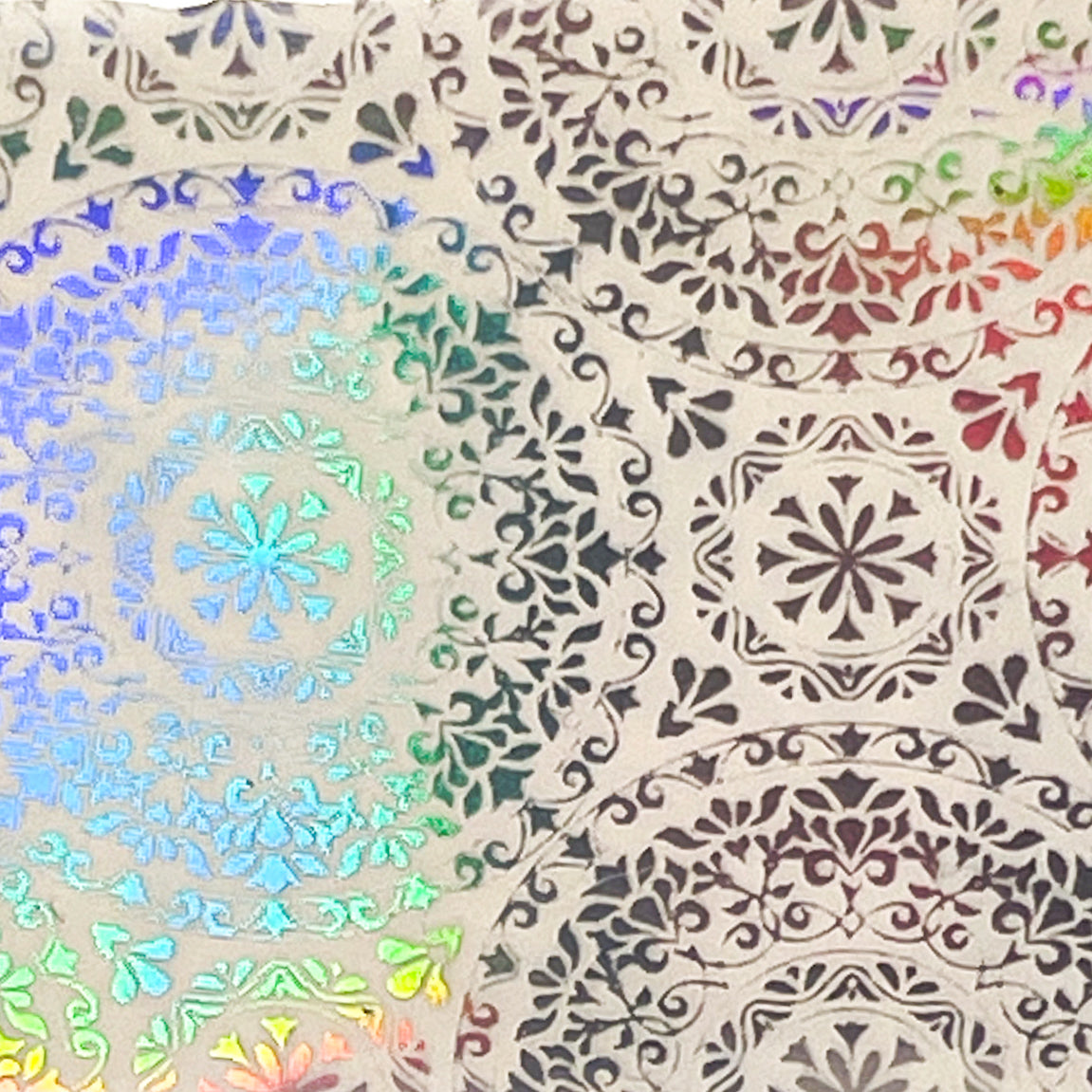 42-07 Holo Mandala Medallion -- Nail Transfer Foil