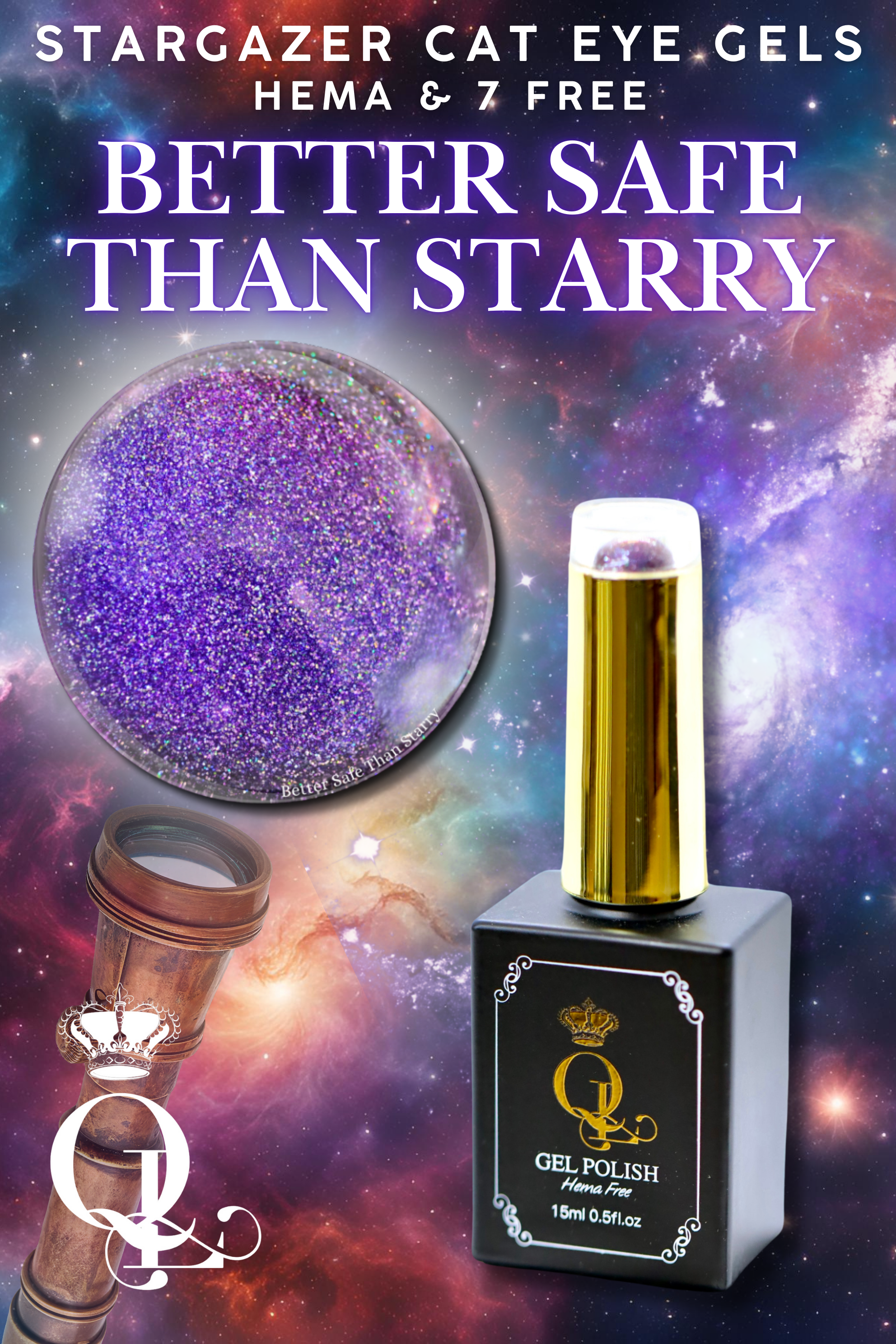 Better Safe Than Starry -- Stargazer HEMA-Free Cat Eye Gel