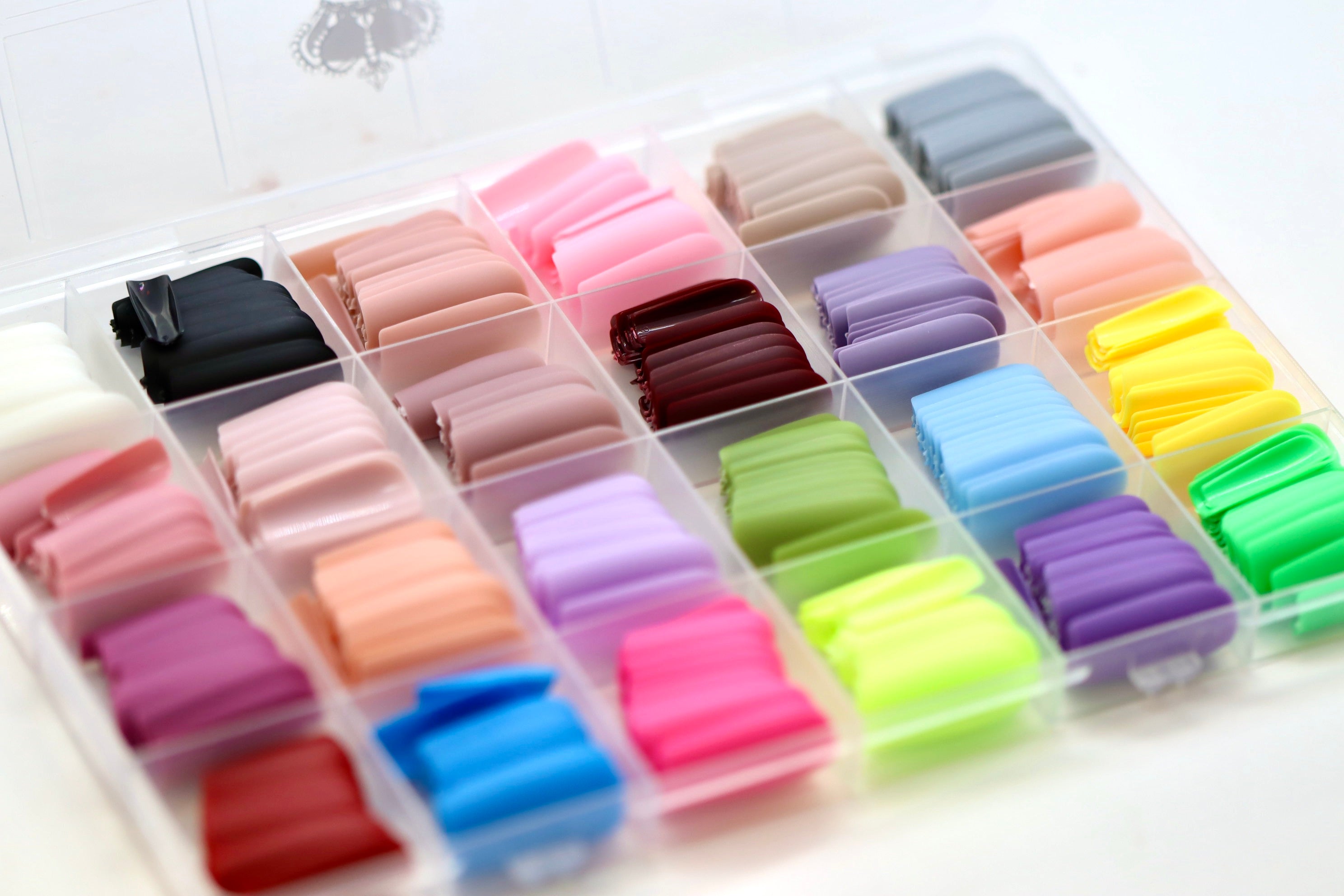 Middle Square -- Full-Cover, Colored Nails