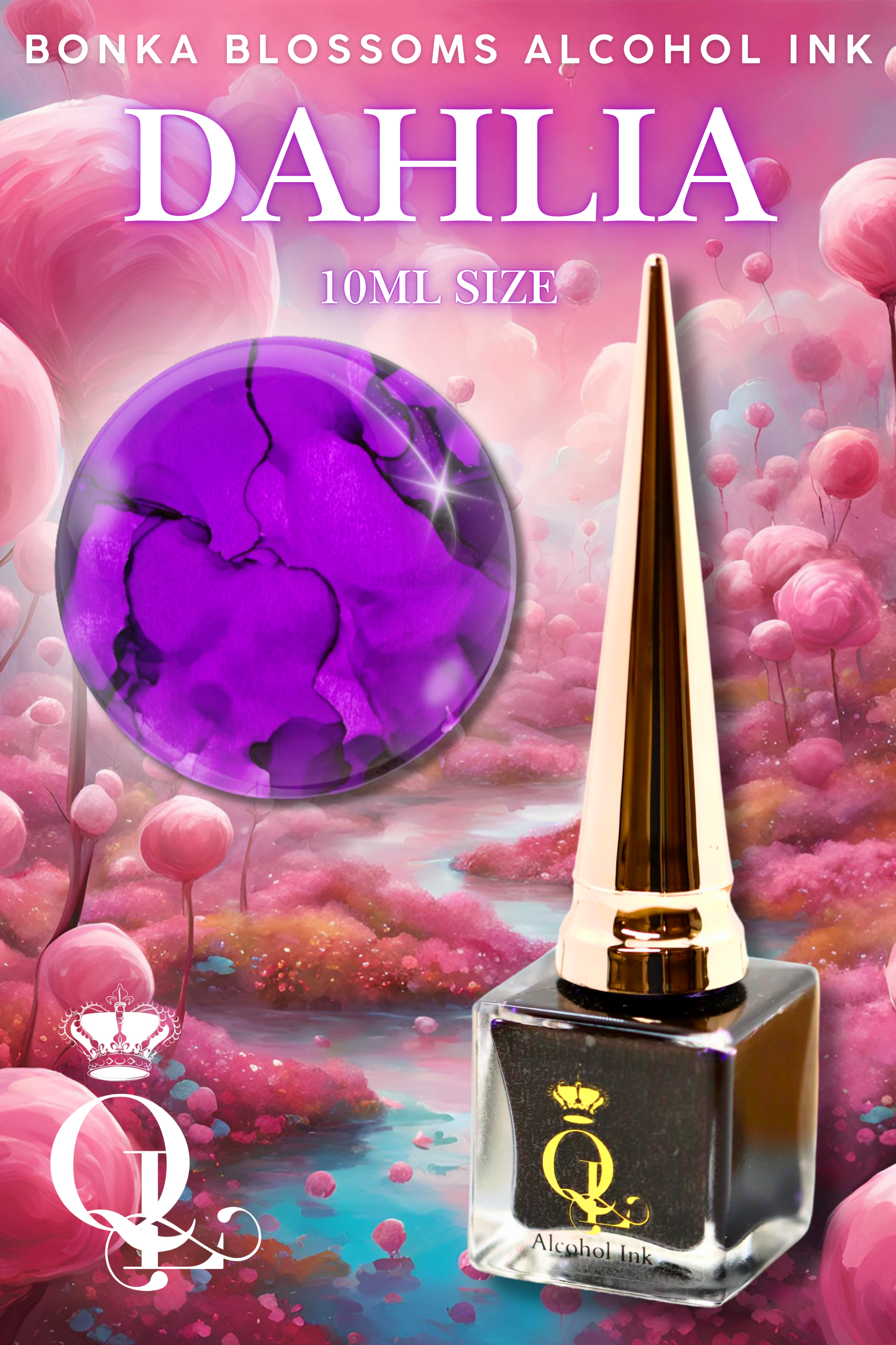 *Full Size* Bonka Blossoms 4pc Collection Alcohol Ink