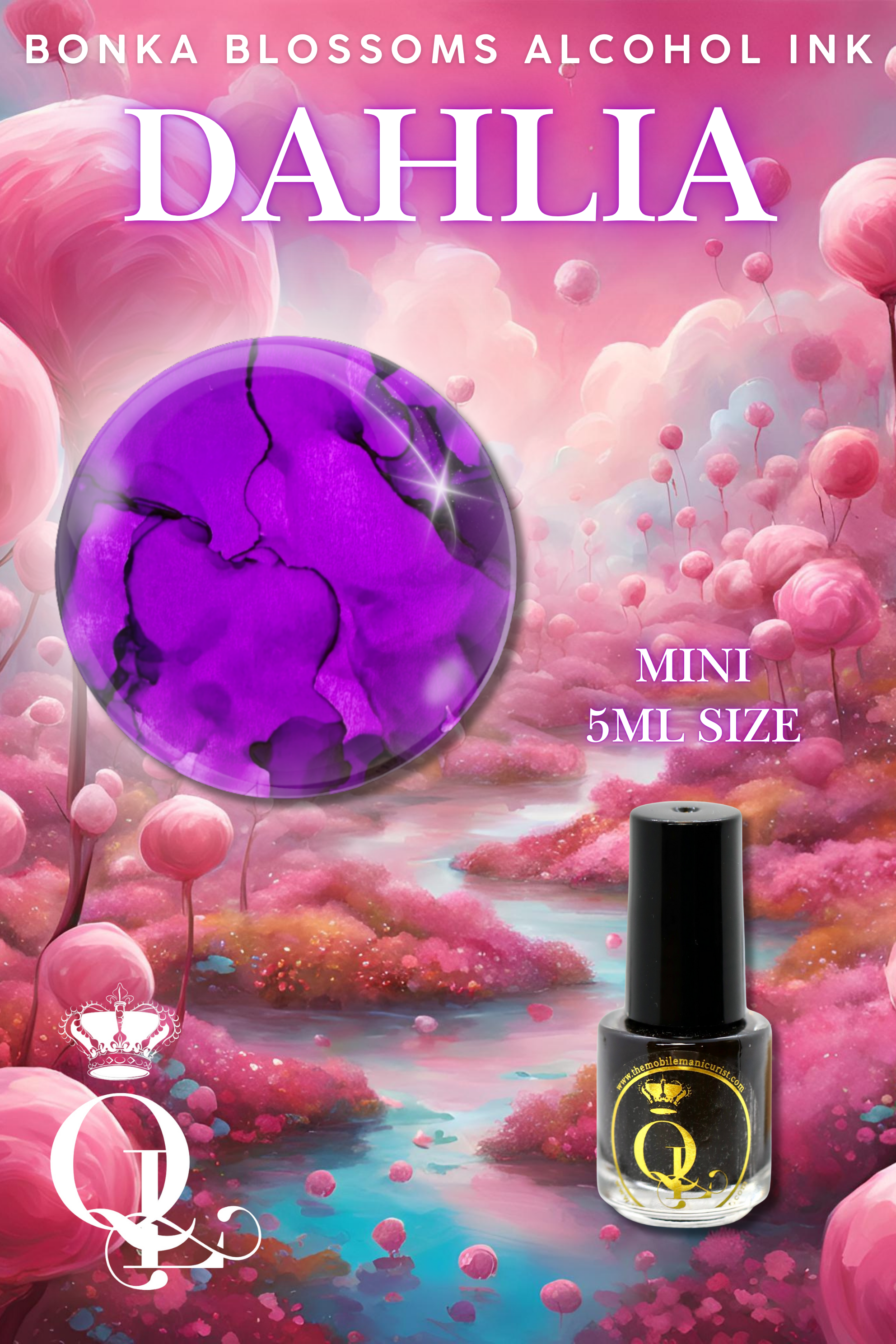 *MINI SIZE* 4pc Set -- 5ml Bonka Blossoms Alcohol Ink