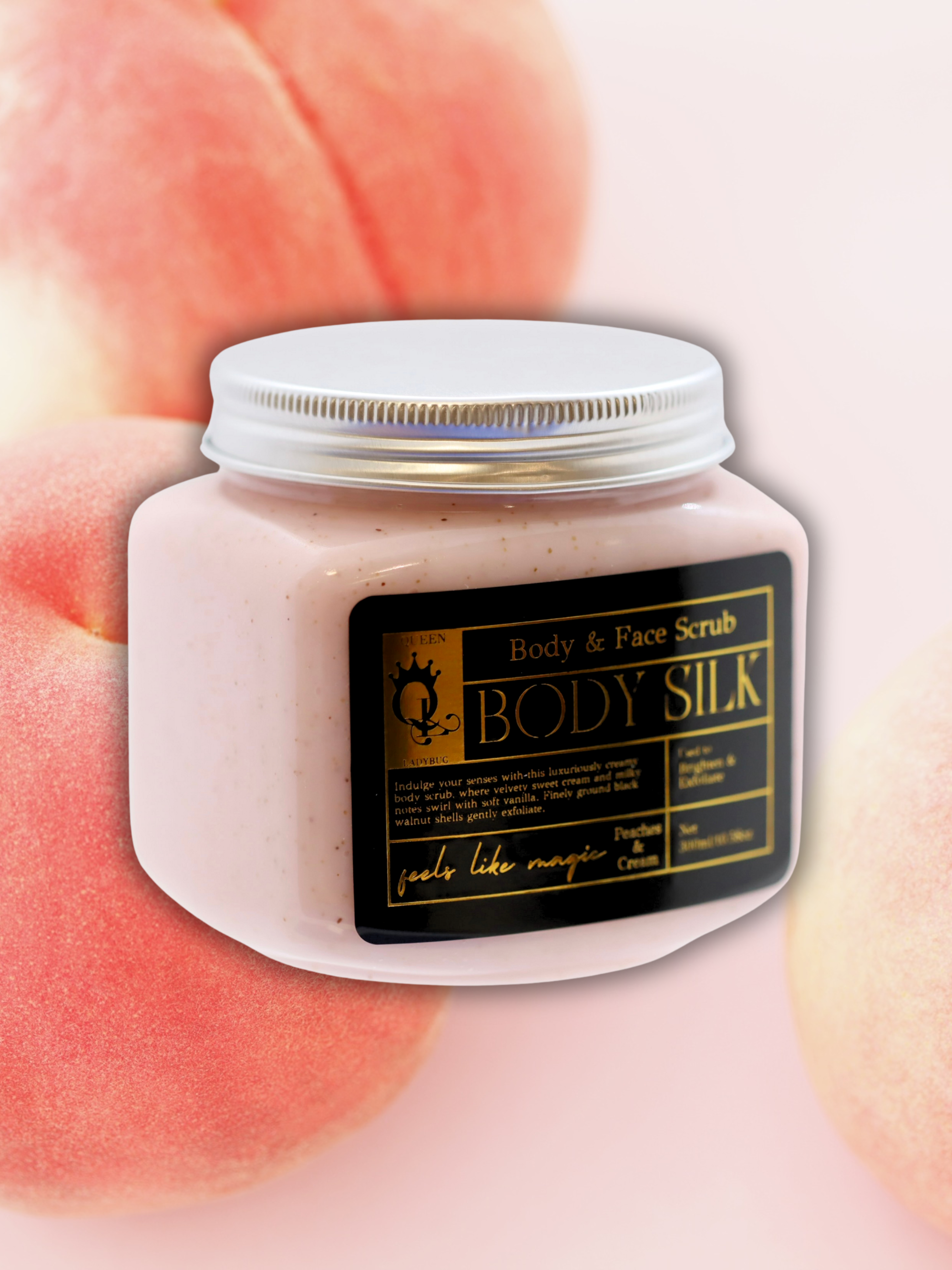 Peaches N' Cream Body Silk -- Single Luxury Body Scrub