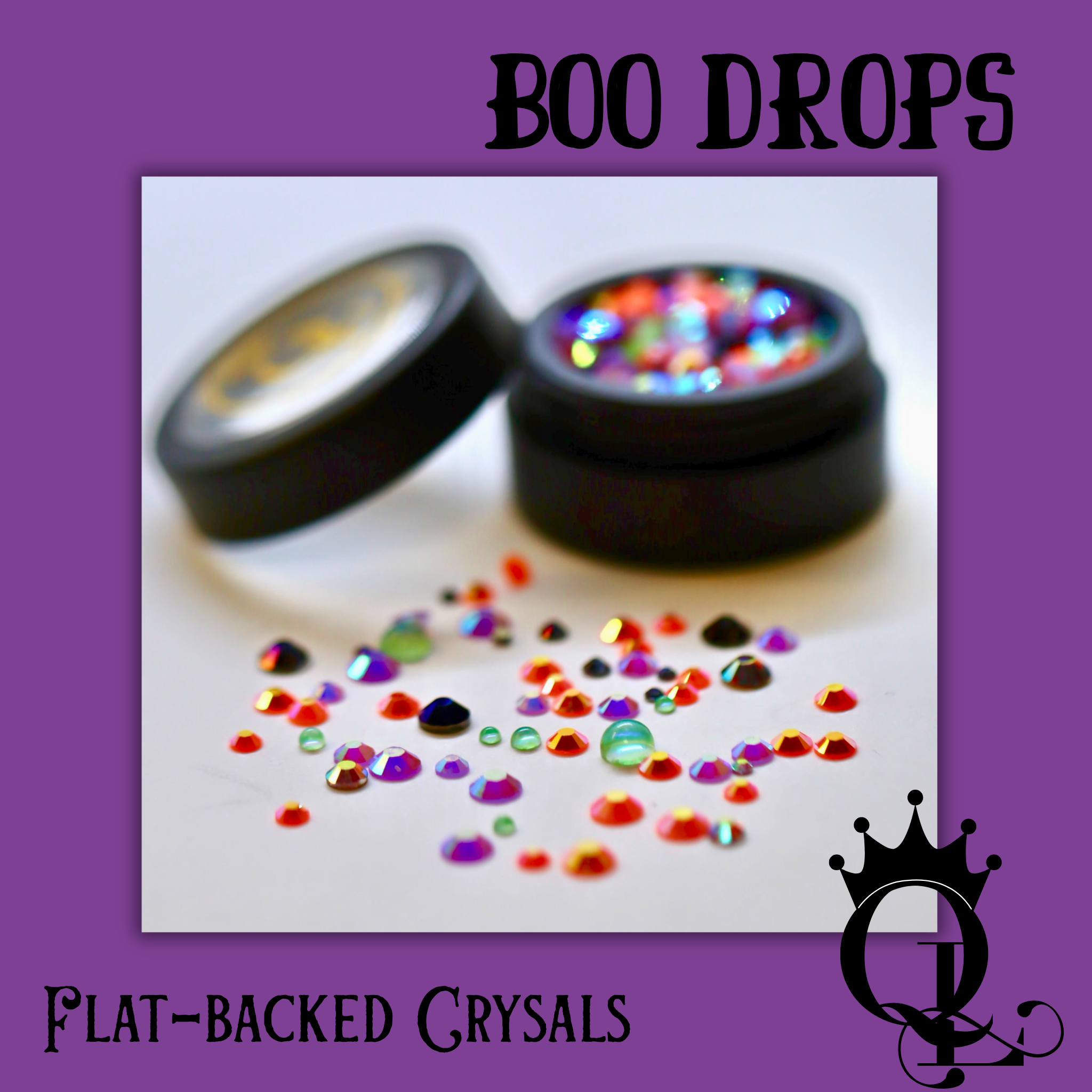 Boo Drops - Flat-Back Resin Crystals