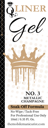 No. 3 Metallic PEARL Champagne - QL Liner Gel