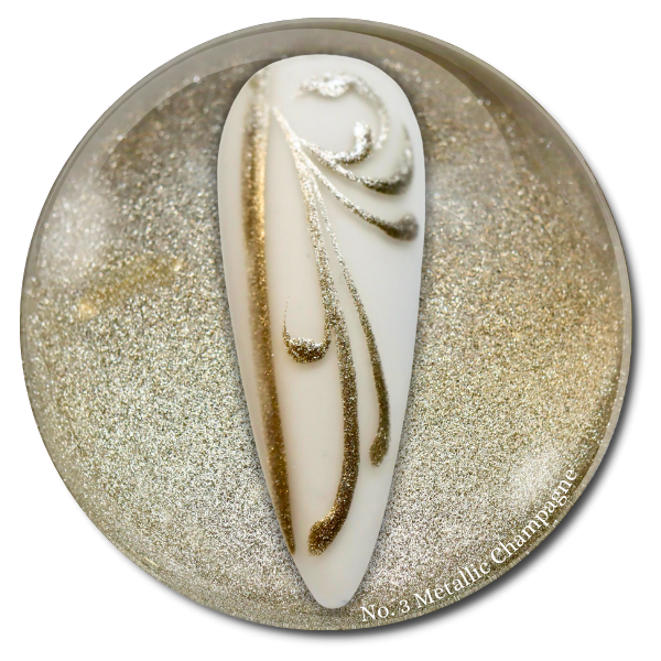 No. 3 Metallic PEARL Champagne - QL Liner Gel