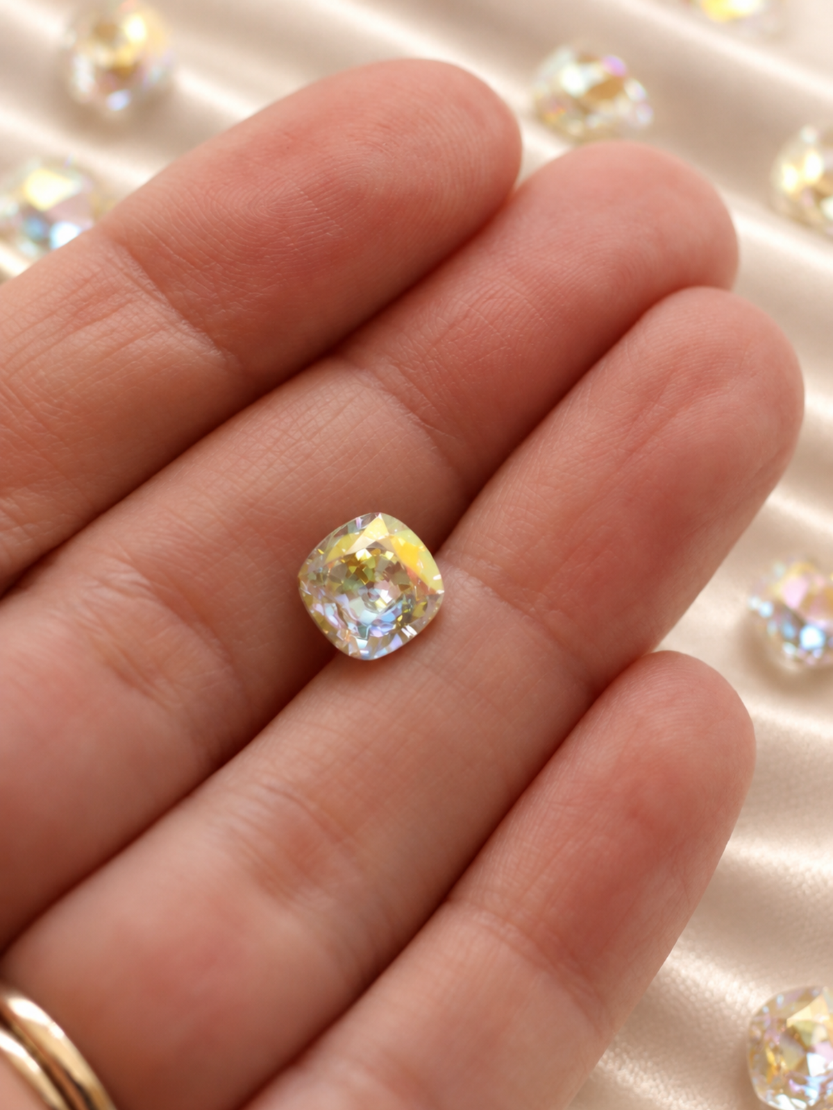 3 Ct. Cushion Cut Canary AB