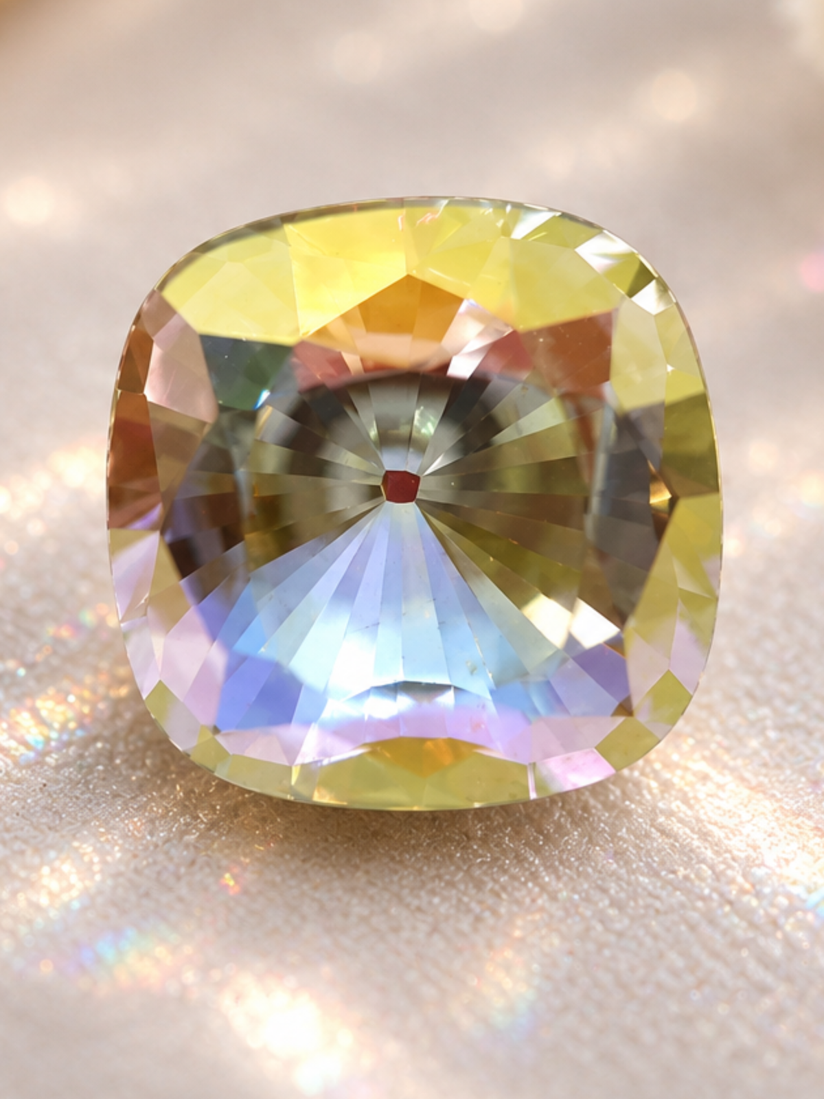 3 Ct. Cushion Cut Canary AB