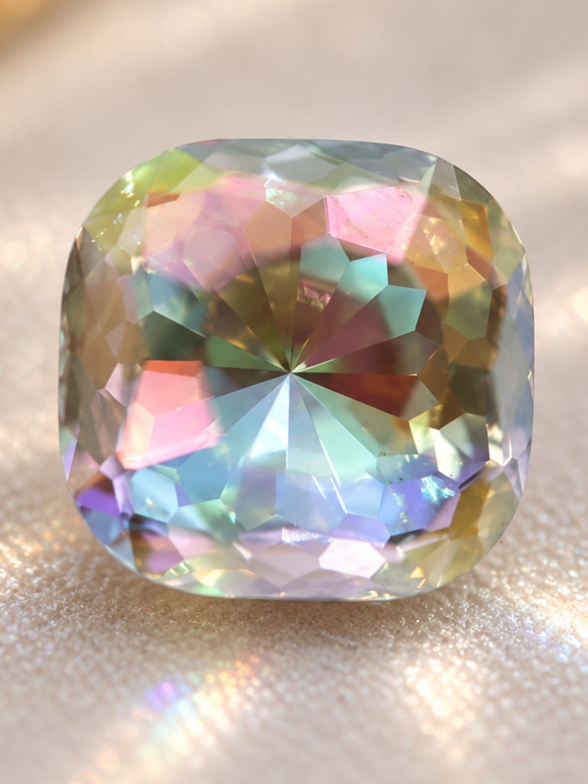 3 Ct. Cushion Cut Clear AB