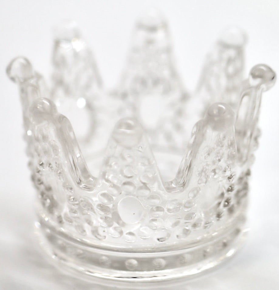 Crown Shaped, Glass Dappen Dish