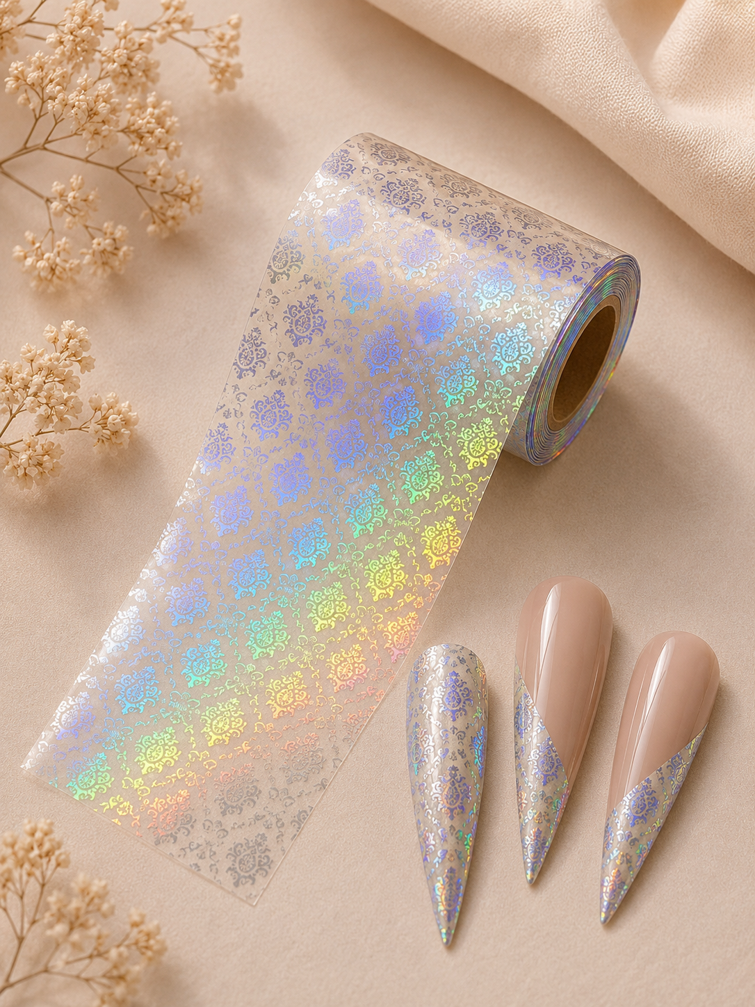 MM "42-02 Holo Ladybug Lace" -- Nail Transfer Foil