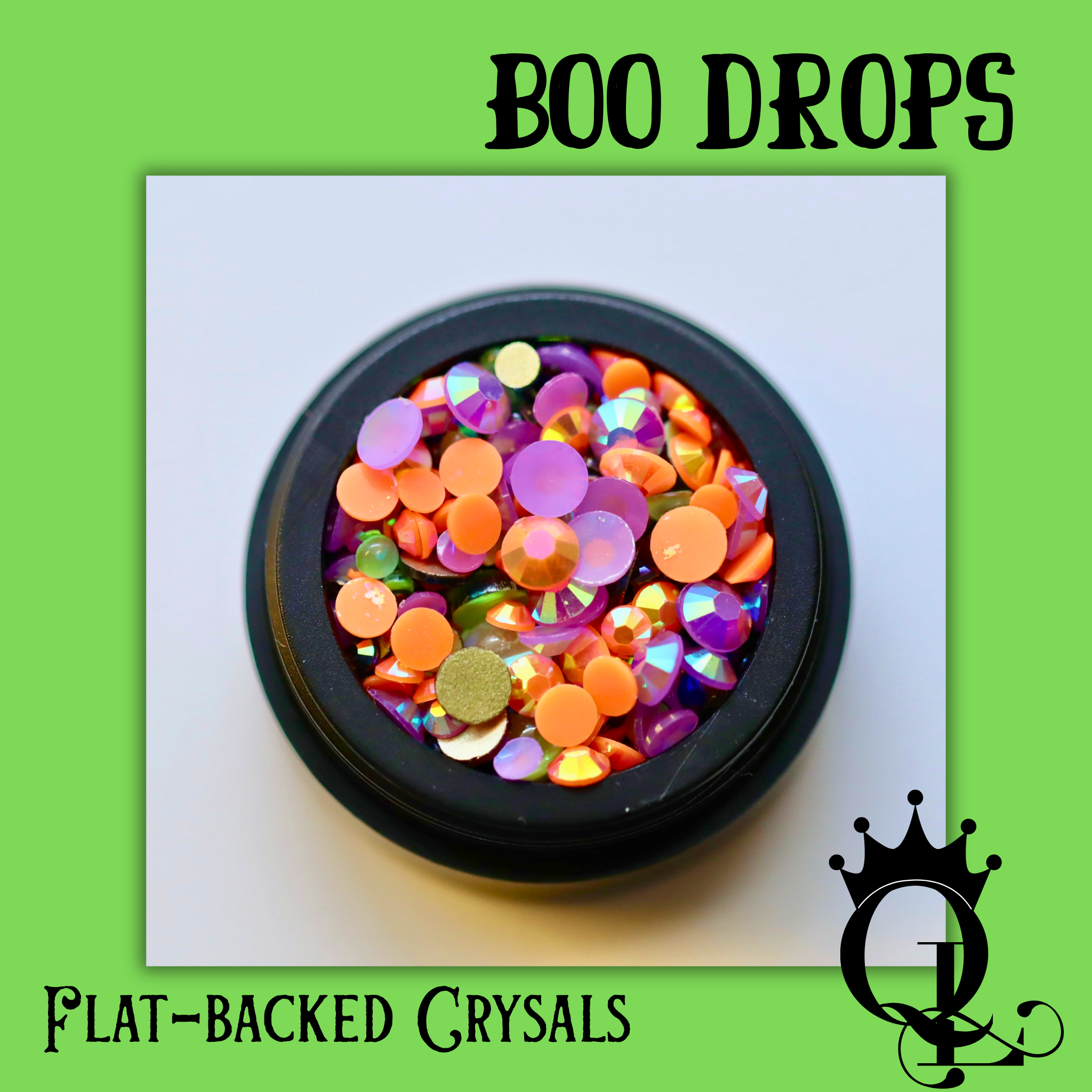 Boo Drops - Flat-Back Resin Crystals