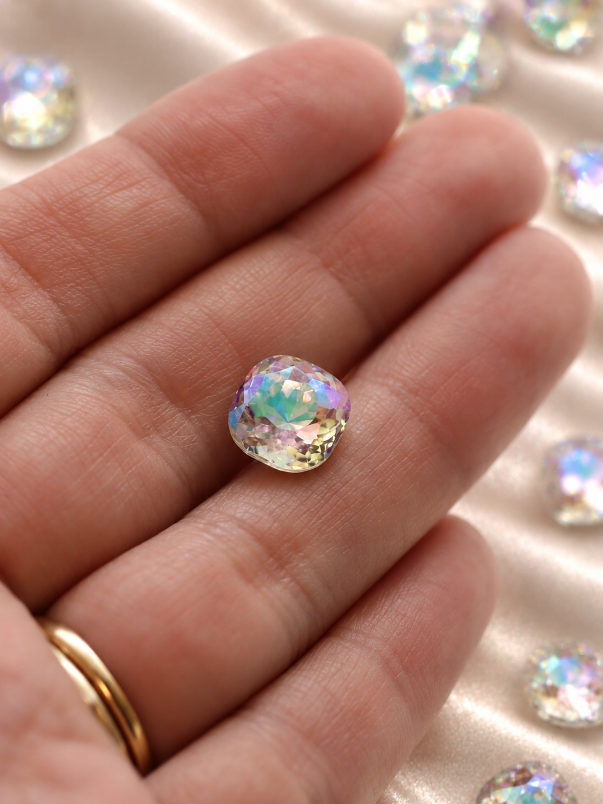 4 ct. Cushion Cut Clear AB