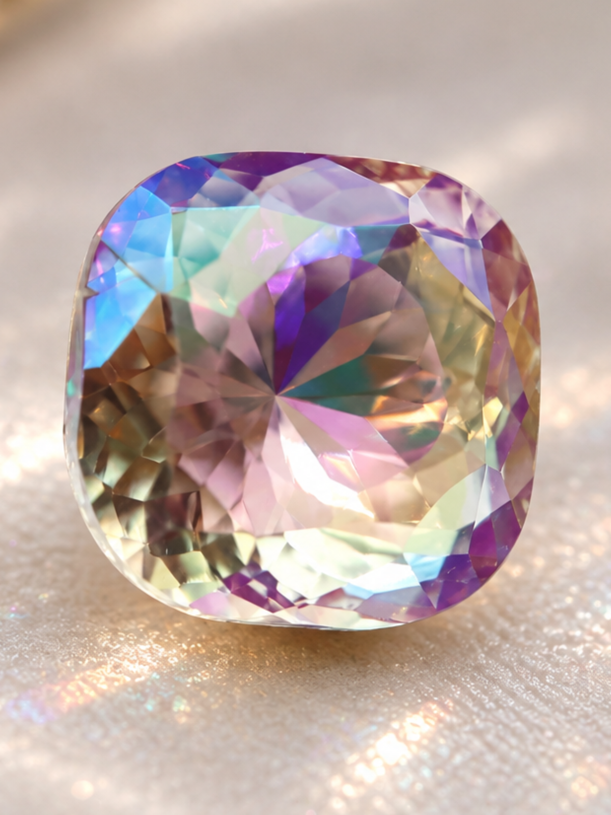 4 ct. Cushion Cut Clear AB