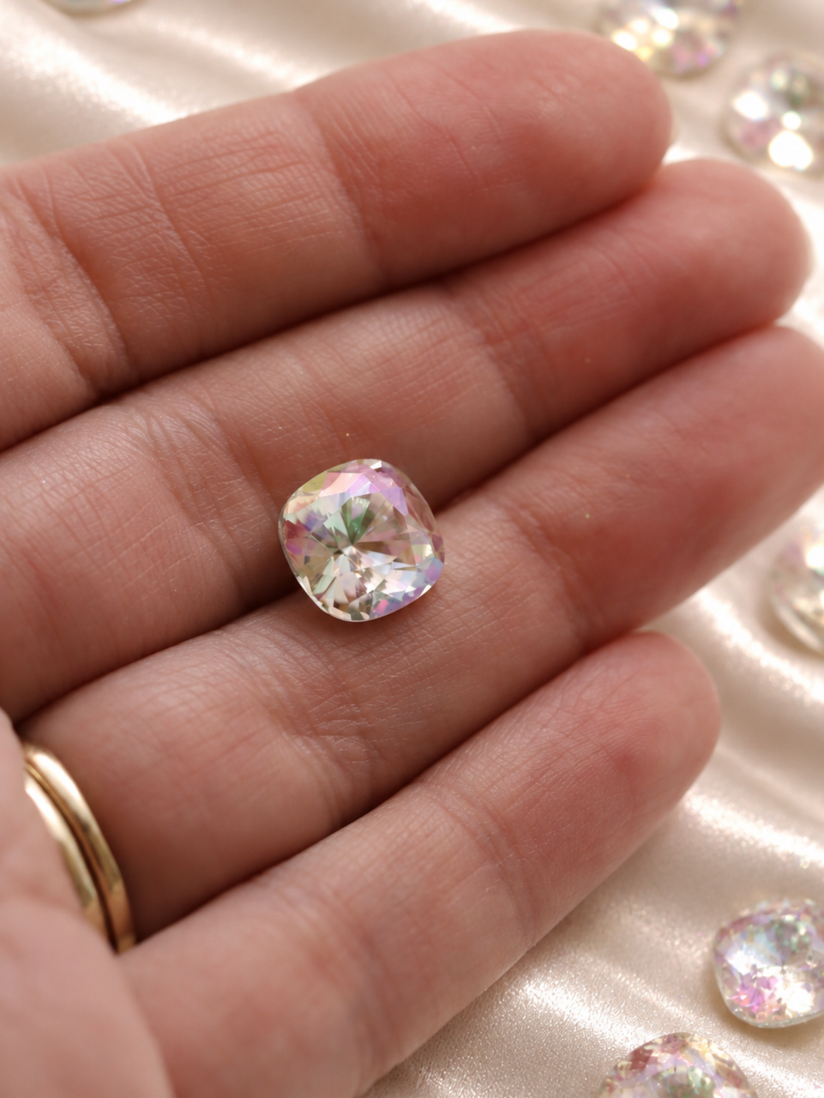 4 Ct. Square Cushion Cut AB