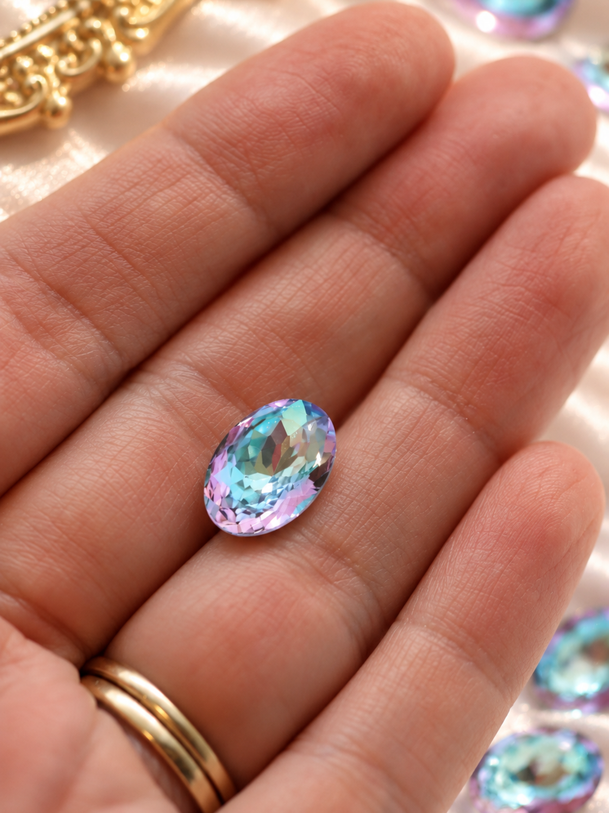 5 Ct. Oval Cut Blue AB