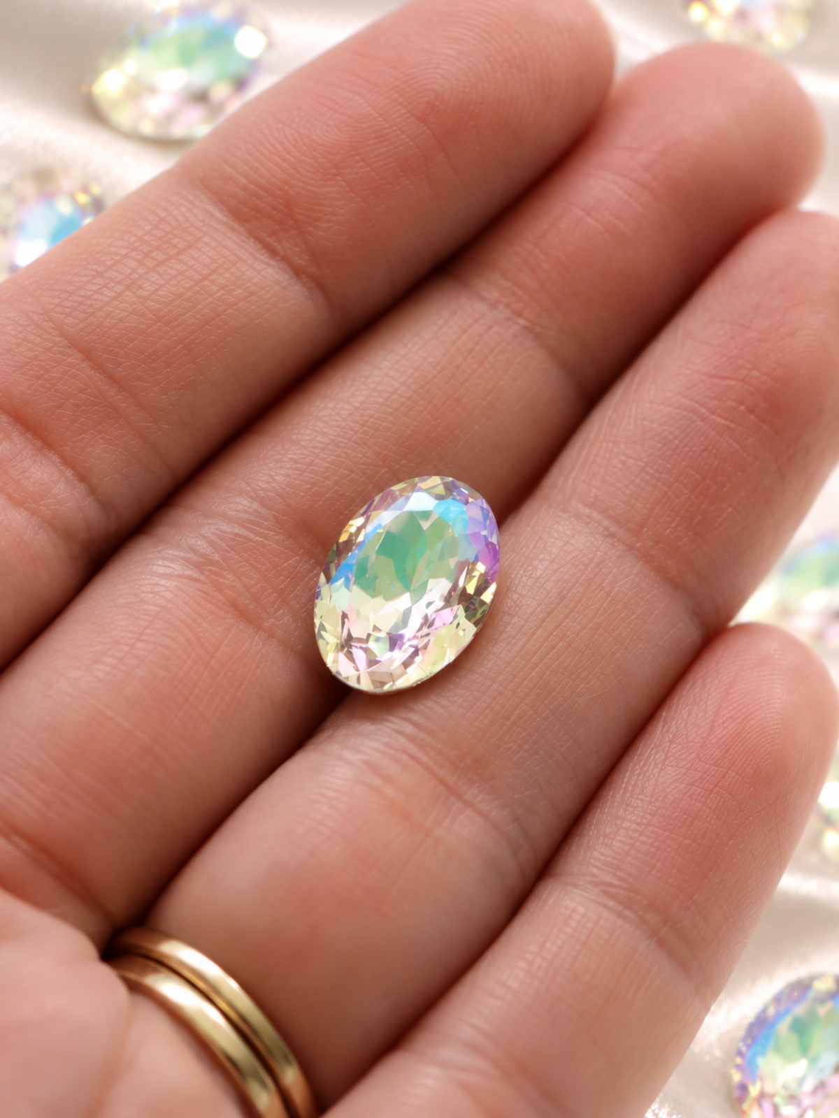 5 Ct. Oval Cut Clear AB