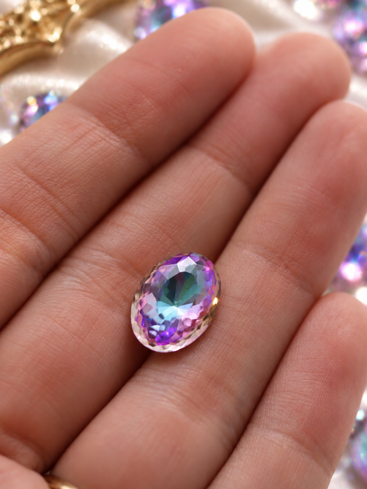5 Ct. Oval Cut Mystic Blue