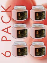 6 Pack Peaches N' Cream Body Silk -- Luxury Body Scrub