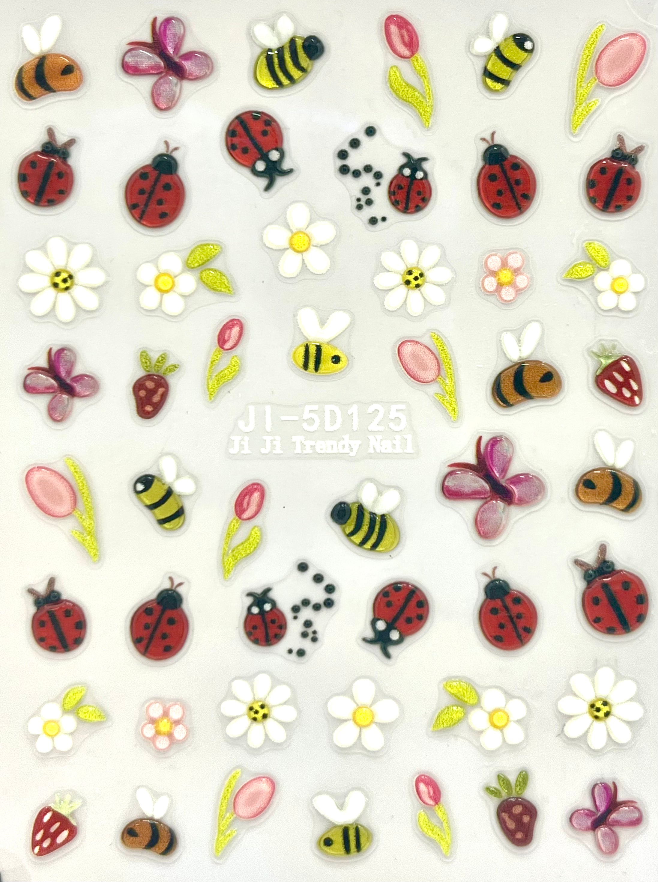 JI-5D125 " Spring Meadows" - Shimmer 5D Decal