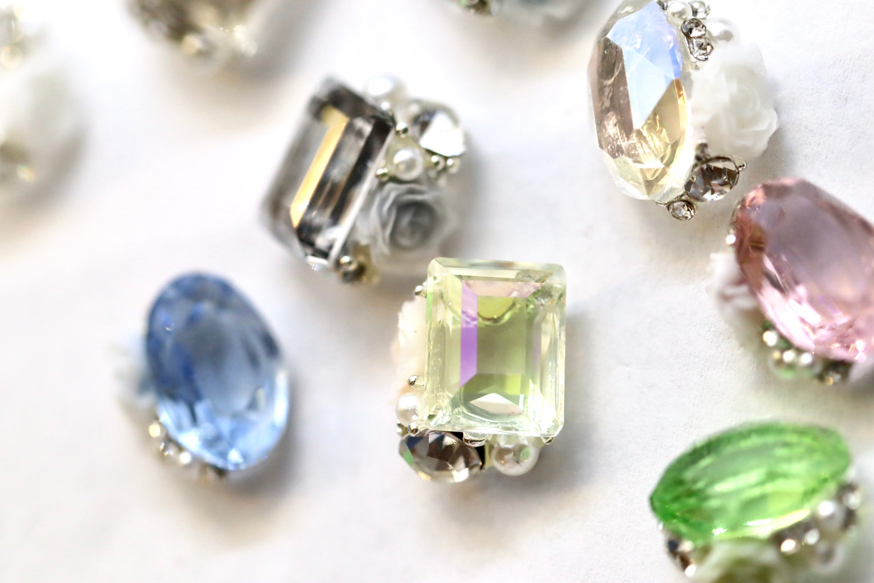 Chunky Crystal Charms, Pastel