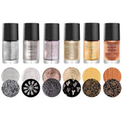 Maniology Brand - Precious Metals: 6-Piece Metallic Stamping Polish Set