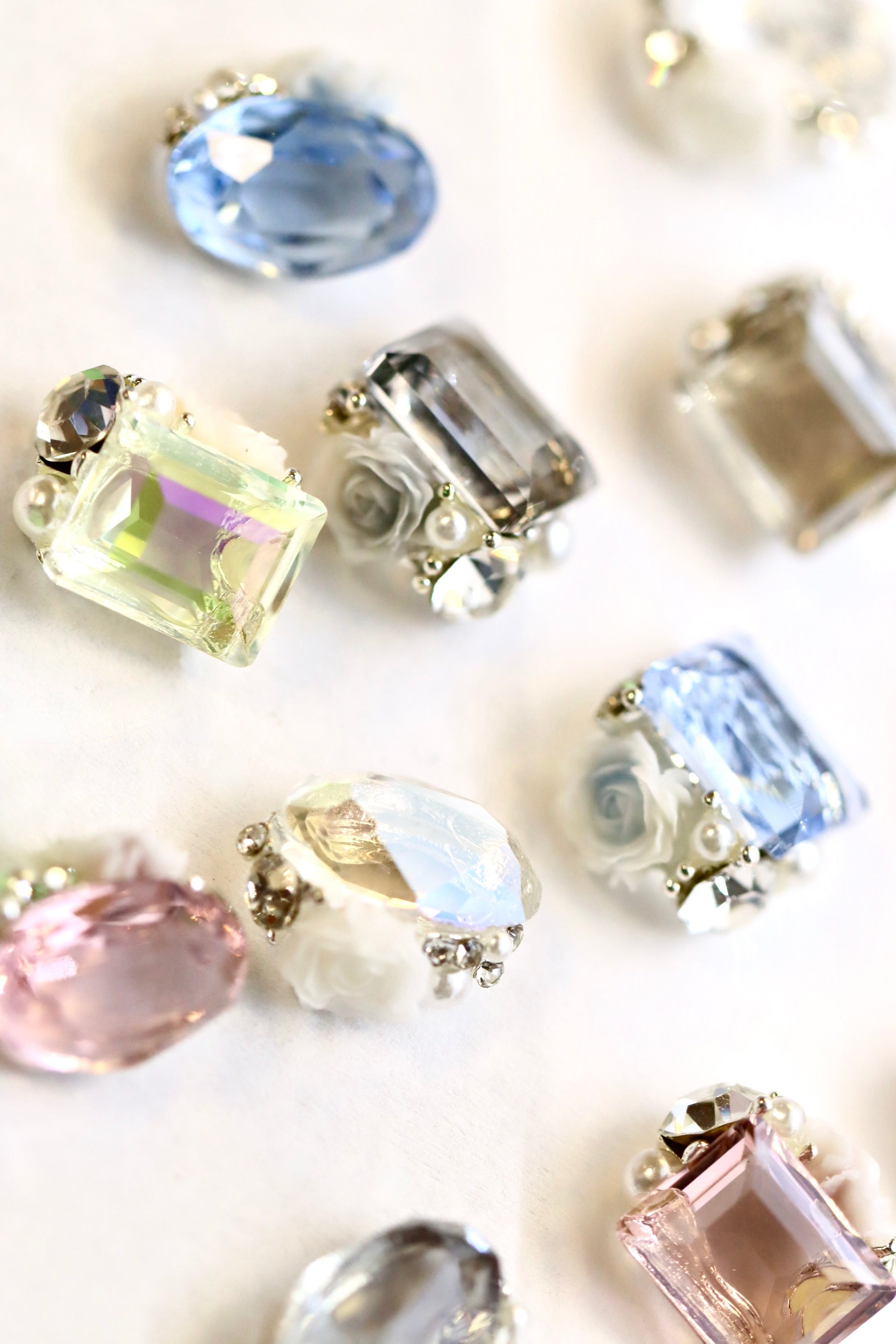 Chunky Crystal Charms, Pastel