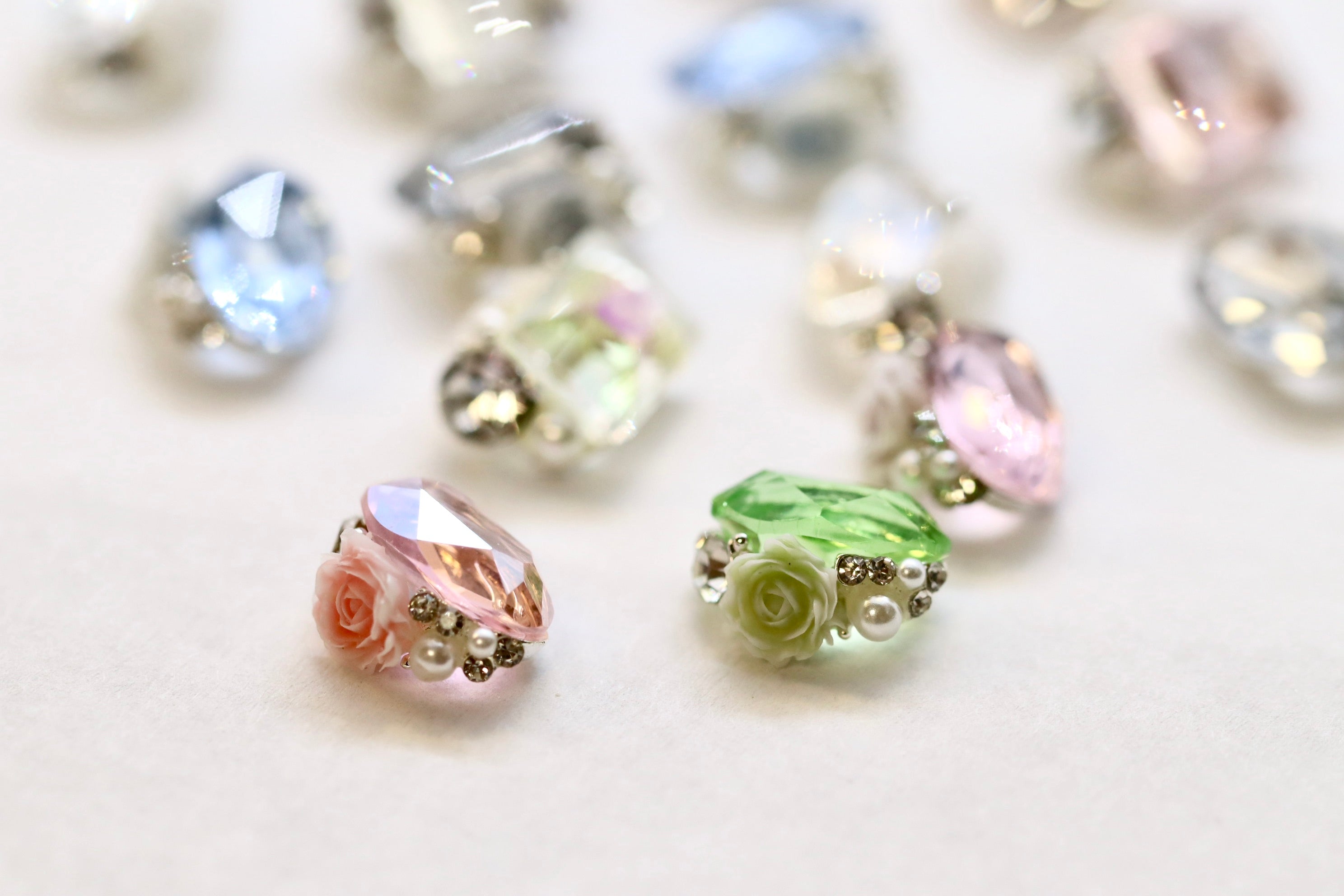 Chunky Crystal Charms, Pastel