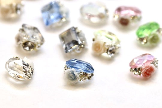 Chunky Crystal Charms, Pastel
