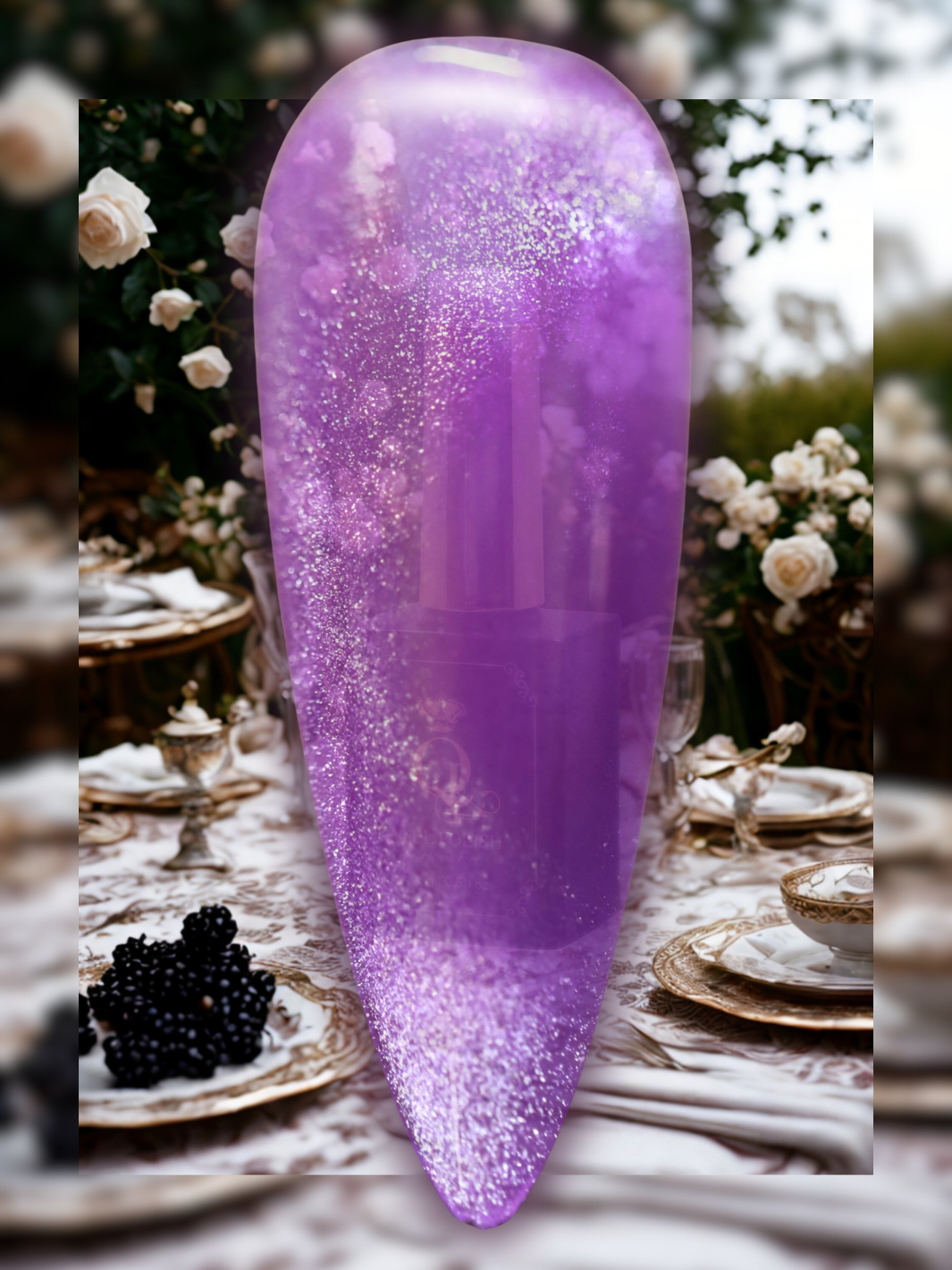 "Blackberry Batiste" -- Glass, Crystal Cat Eye Gel