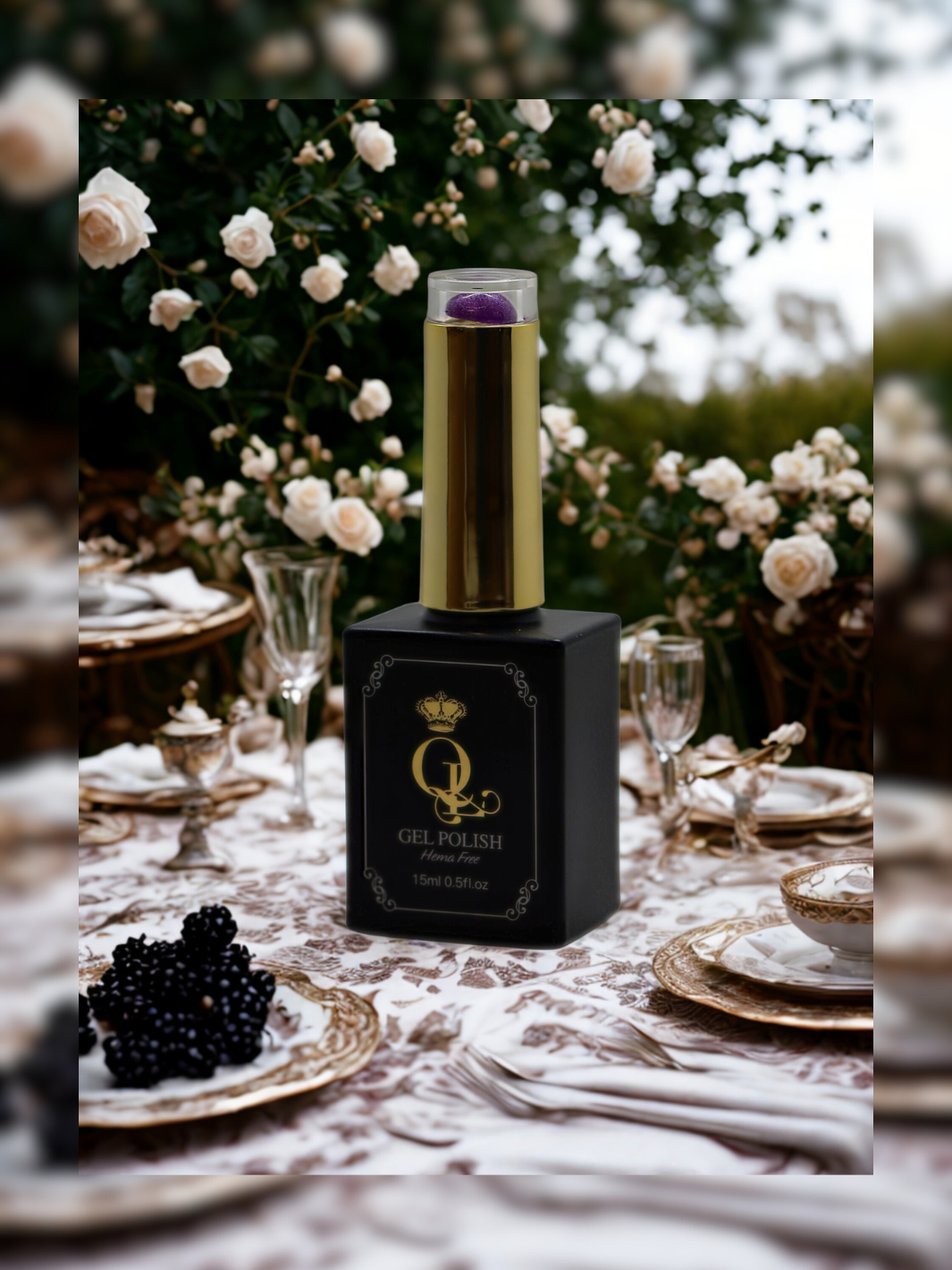 "Blackberry Batiste" -- Glass, Crystal Cat Eye Gel