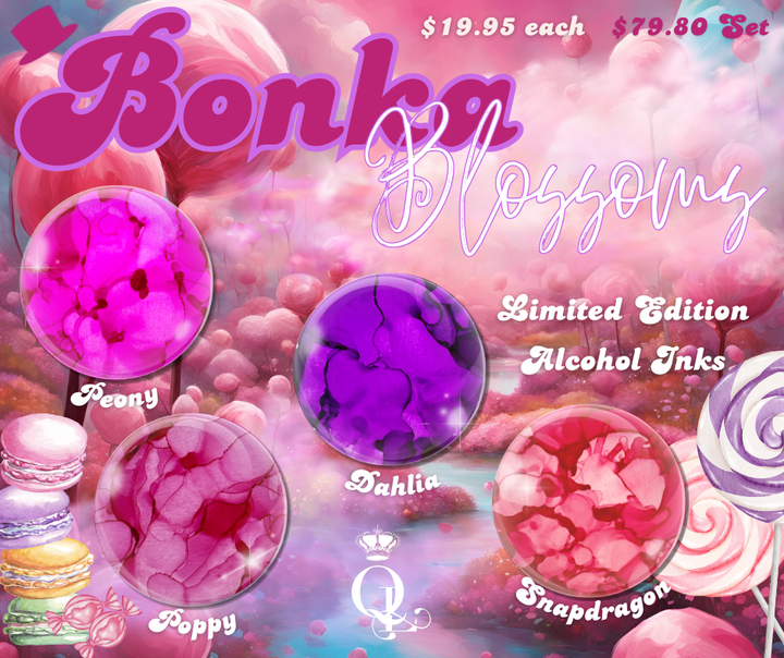 *Full Size* Bonka Blossoms 4pc Collection Alcohol Ink