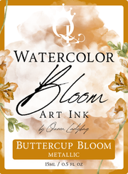 Buttercup Blossom Metallic -- Watercolor Bloom Ink
