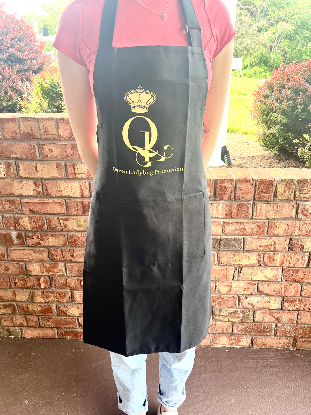 Queen Ladybug Black Apron