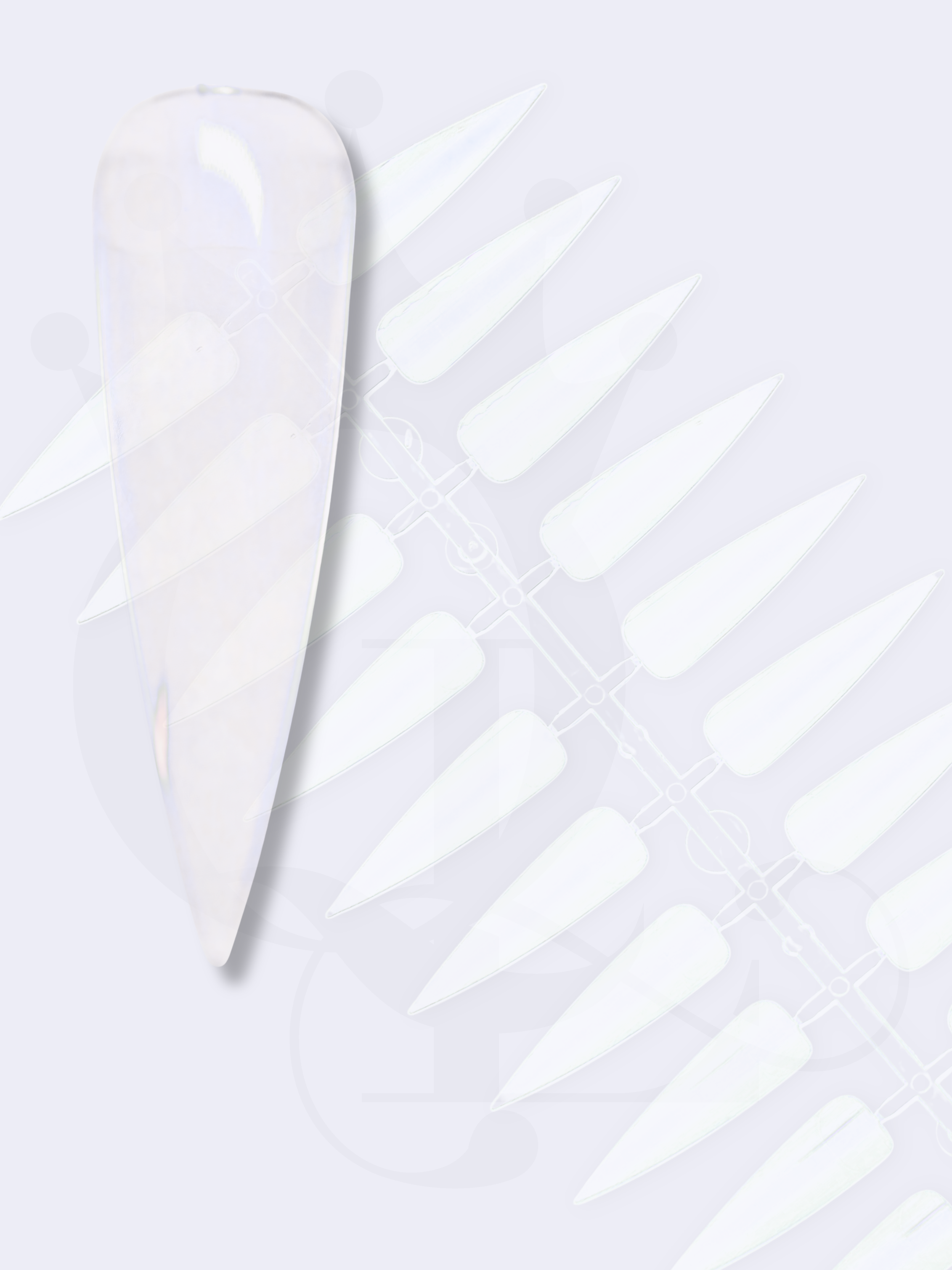 Clear -- Value Pack Stiletto Nail Tips