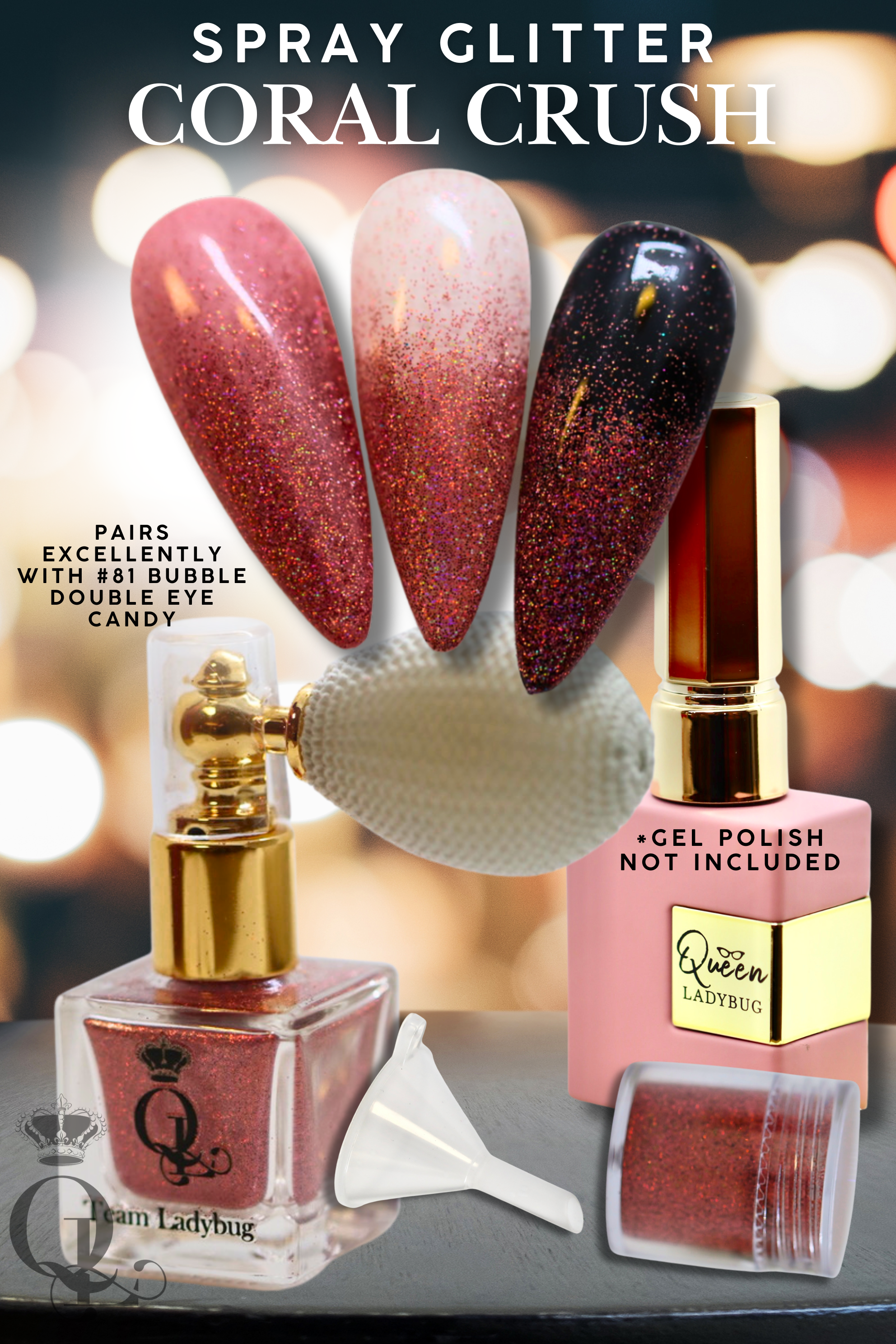 Coral Crush Glitter Mist