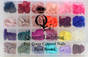 Short Round -- Full-Cover, Colored Nails
