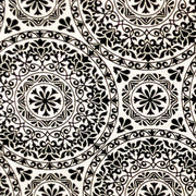 42-09 Black Mandala Medallion -- Nail Transfer Foil