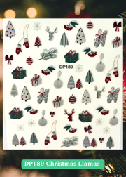 DP189 Christmas Llamas -- Christmas Decals